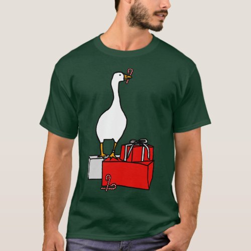 White Goose Steals Christmas T_Shirt
