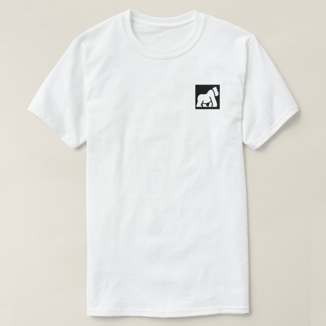 White Gorilla Emoji Logo Customizable Festival T-Shirt (Design Front)