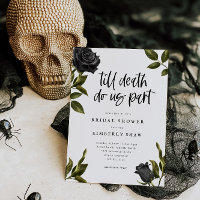 White Gothic Bridal Shower Till Death Do Us Part