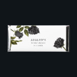 White Gothic Floral Bridal Shower  Hershey Bar Favors<br><div class="desc">Gothic floral theme bridal shower favor featuring illustration of black flowers on a white background. Perfect for a halloween celebration.</div>