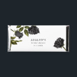 White Gothic Floral Bridal Shower  Hershey Bar Favors<br><div class="desc">Gothic floral theme bridal shower favor featuring illustration of black flowers on a white background. Perfect for a halloween celebration.</div>