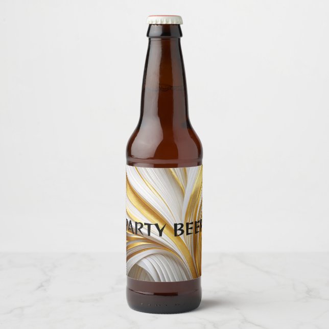 White Goud Retro Beer Bottle Label (Front)