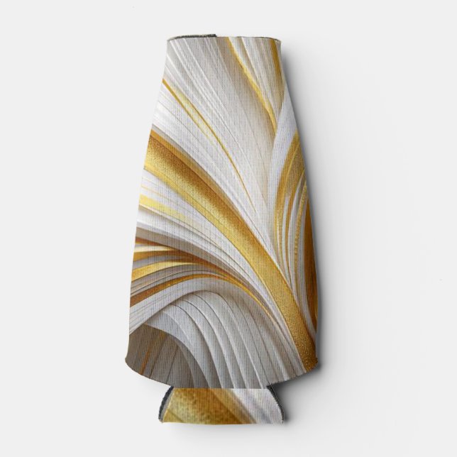 White Goud Retro Bottle Cooler (Front)