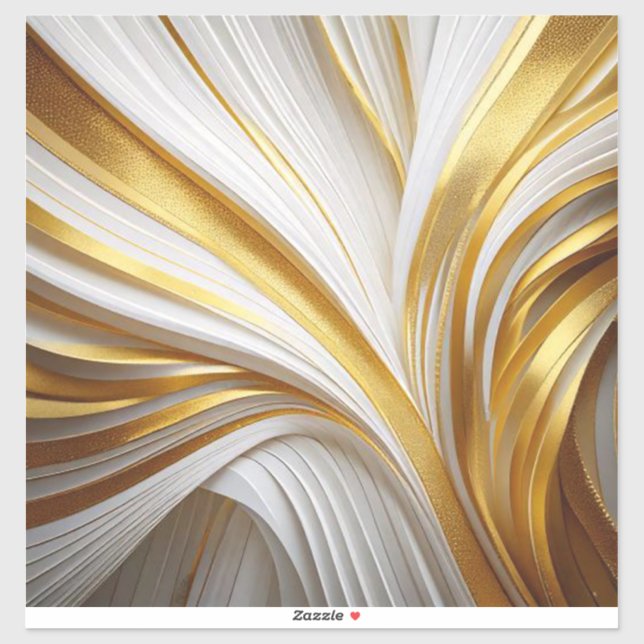 White Goud Retro Sticker (Sheet)