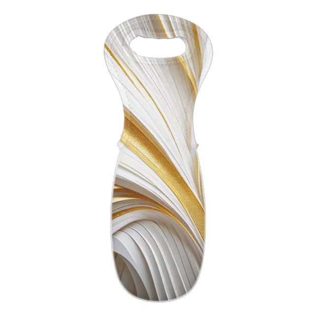White Goud Retro Wine Bag (Back Flat)