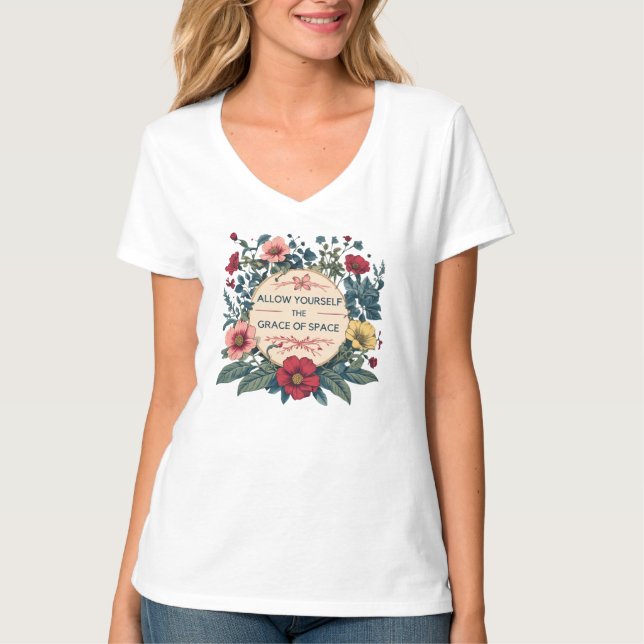 White "Grace of Space" Women's Tee (Front)