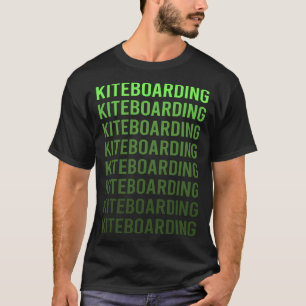 White Gradient Kiteboarding Kiteboard Kiteboarder T-Shirt