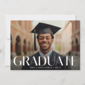 White Graduate | Modern Grad Photo 2024 Announcement (Front)
