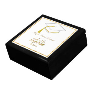 White Graduation Cap Gift Box