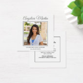 White Graduation Square Vertical Photo Profile (Desk)