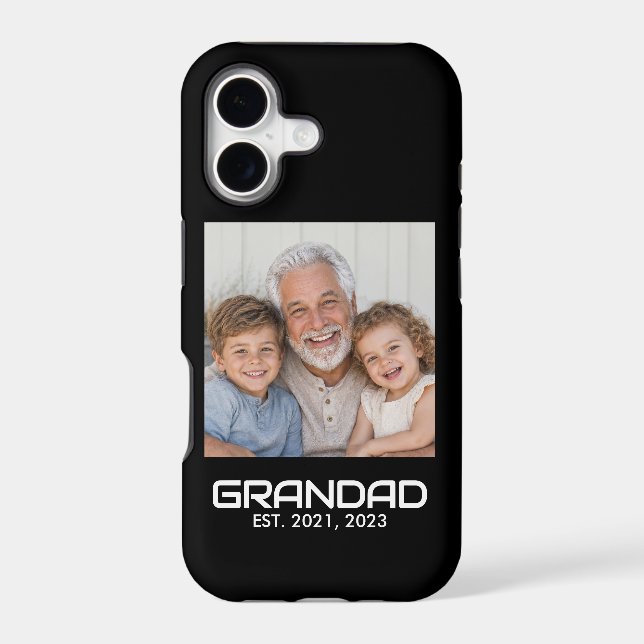 White Grandad Established Bold Photo Case-Mate iPhone Case (Back)