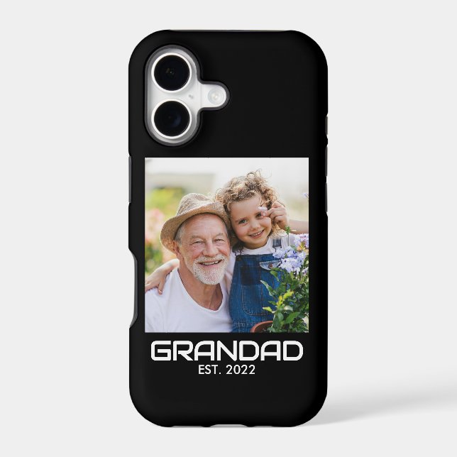 White Grandad Established Bold Photo Case-Mate iPhone Case (Back)