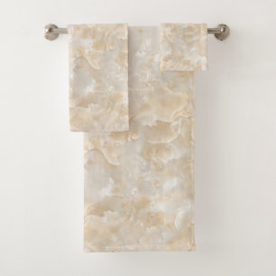 White granite bath towel set