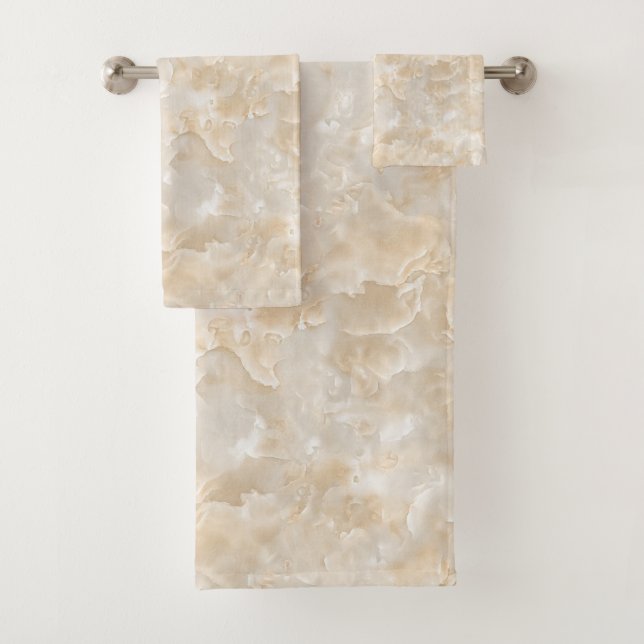 White granite bath towel set (Insitu)