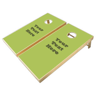 White Grape Green Spring Season Solid Color Cornhole Set