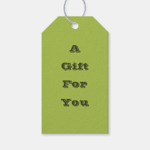 White Grape Green Spring Season Solid Color Gift Tags