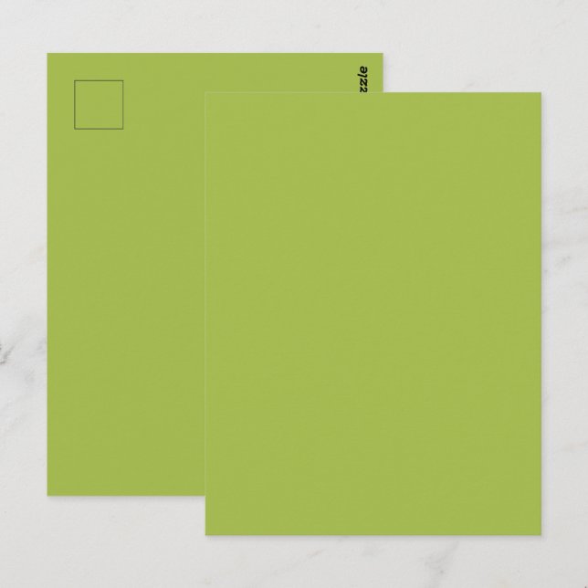 White Grape Green Spring Season Solid Color Postcard (Front/Back)