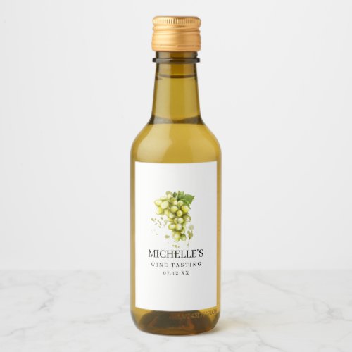 White Grape Wine Tasting Wine Label