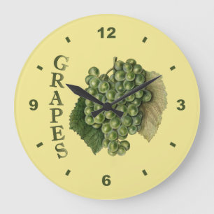 White Grapes ~Botanical Clock ~Kitchen ~Any Color~
