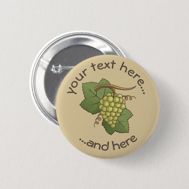 White Grapes Button (Front & Back)