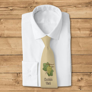 White Grapes Neck Tie