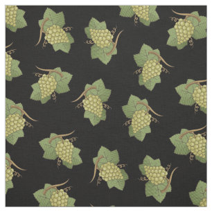 White Grapes Pattern Fabric