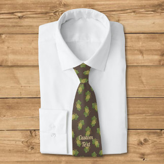 White Grapes Pattern Neck Tie