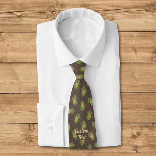 White Grapes Pattern Neck Tie (Creator Uploaded)