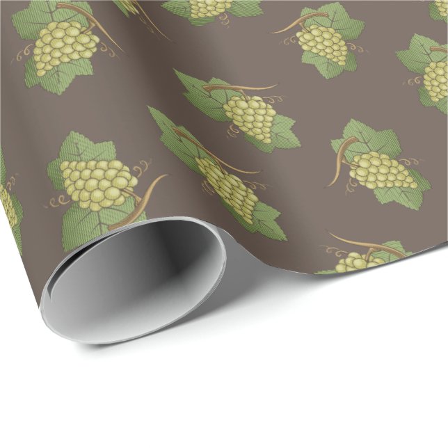 White Grapes Pattern Wrapping Paper (Roll Corner)