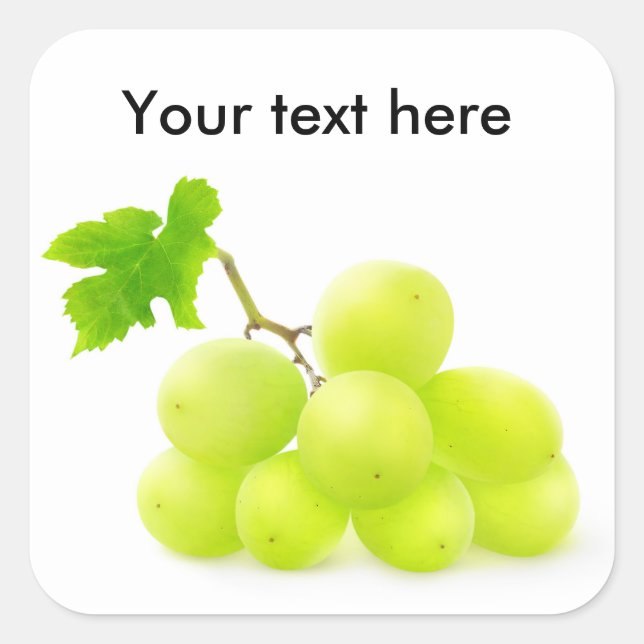 White grapes square sticker (Front)