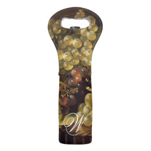 WHITE GRAPES /VINEYARD WINE TASTING PARTY MONOGRAM BAG