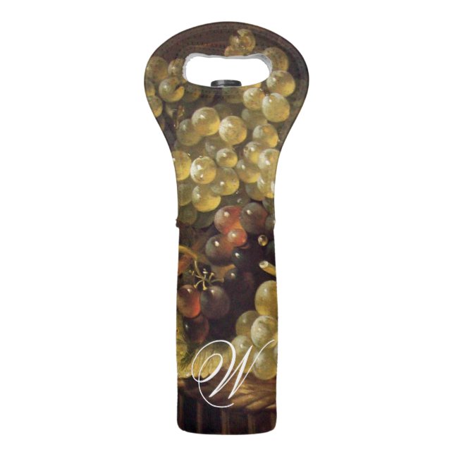 WHITE GRAPES /VINEYARD WINE TASTING PARTY MONOGRAM BAG (Front)