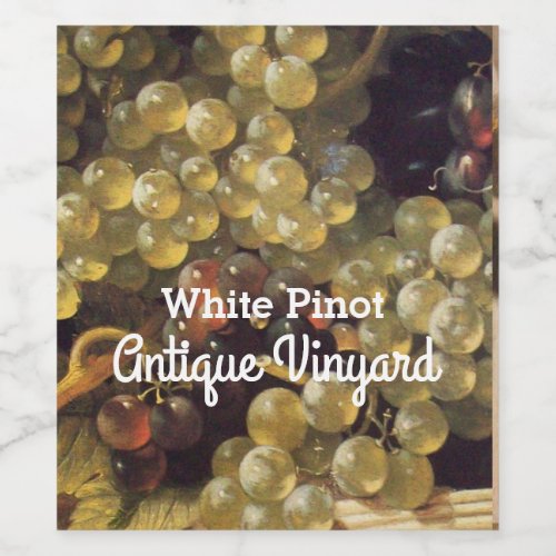 WHITE GRAPES  White Wine Tasting Party Wine Label