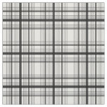 White Graphic Windowpane Plaid Check Fabric