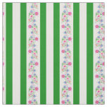White, grass green/folk flowers/stripe/white fabric
