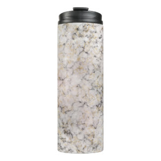 White Gray Black Gold Smoke Marble Thermal Tumbler