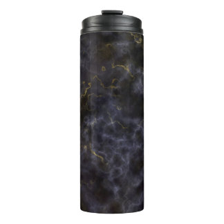 White Gray Black Gold Smoke Marble Thermal Tumbler