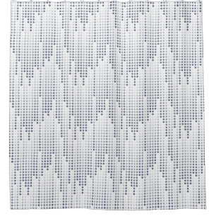 White Gray Blue polka dots matrix Shower Curtain