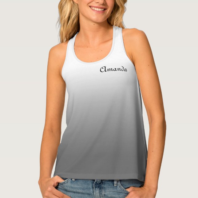 white-gray blurred background gradient tank top (Front)