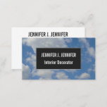 [ Thumbnail: White/Gray Clouds and Blue Sky Business Card ]