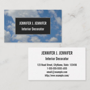 White/Gray Clouds and Blue Sky Business Card
