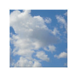 [ Thumbnail: White/Gray Clouds and Blue Sky Canvas Print ]