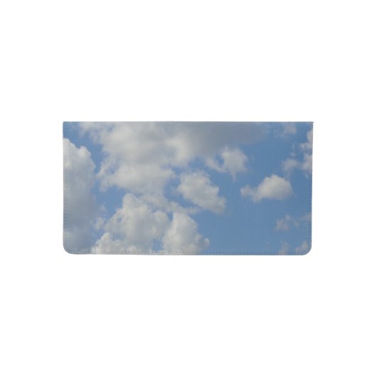 White/Gray Clouds and Blue Sky Checkbook Cover (Front)
