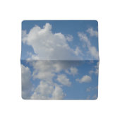 White/Gray Clouds and Blue Sky Checkbook Cover (Open)