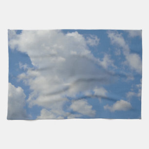White/Gray Clouds and Blue Sky Kitchen Towel