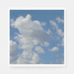 [ Thumbnail: White/Gray Clouds and Blue Sky Napkin ]