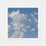 [ Thumbnail: White/Gray Clouds and Blue Sky Napkin ]