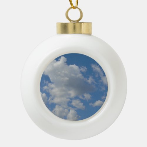 WhiteGray Clouds and Blue Sky Ornament