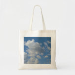 [ Thumbnail: White/Gray Clouds and Blue Sky Tote Bag ]