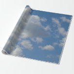 [ Thumbnail: White/Gray Clouds and Blue Sky Wrapping Paper ]